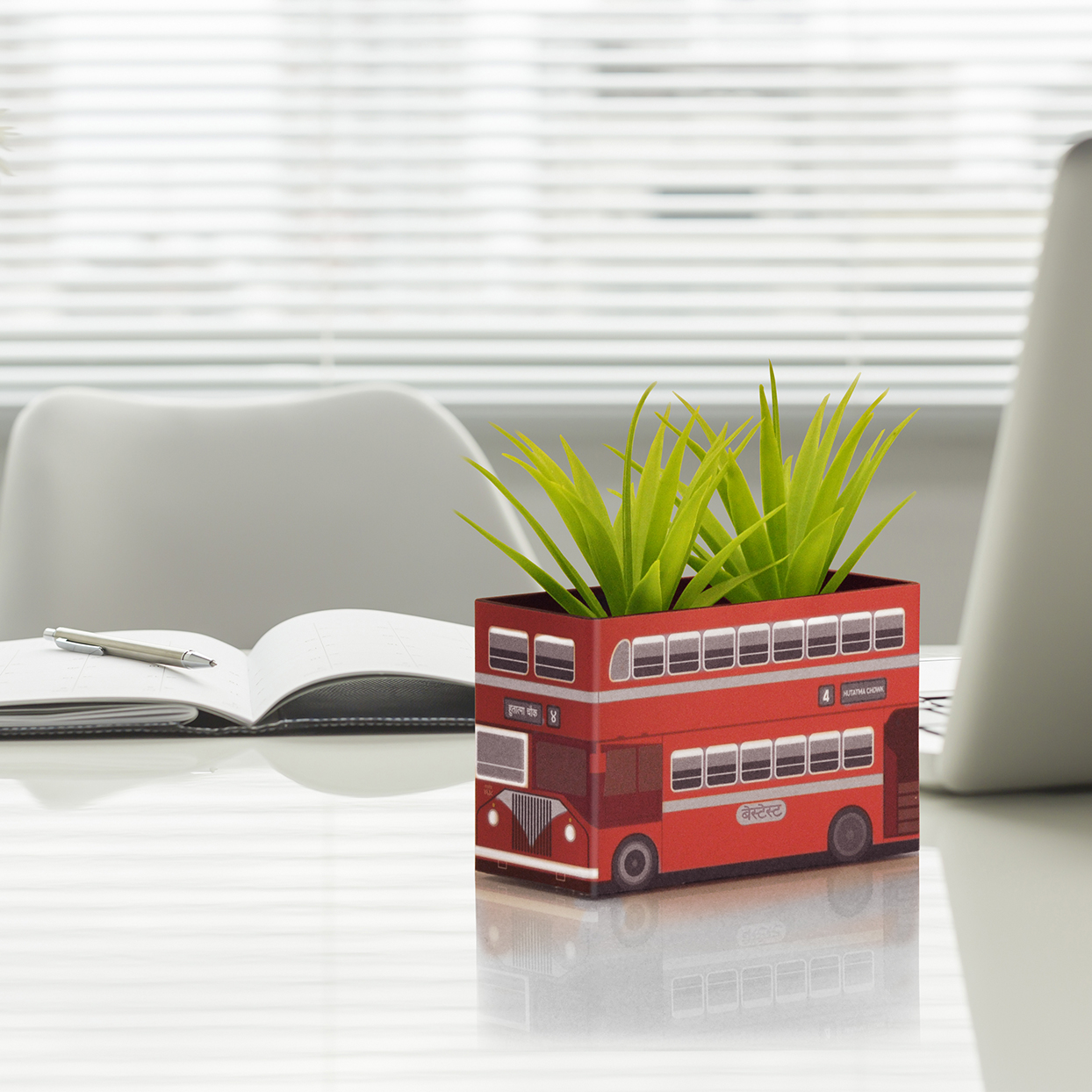 Iconic BEST Double Decker Bus Planter Box HOME DECOR CANVAS WALL